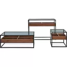 Ława HARMONY B 50x50 orzech/czarna - obrazek 4