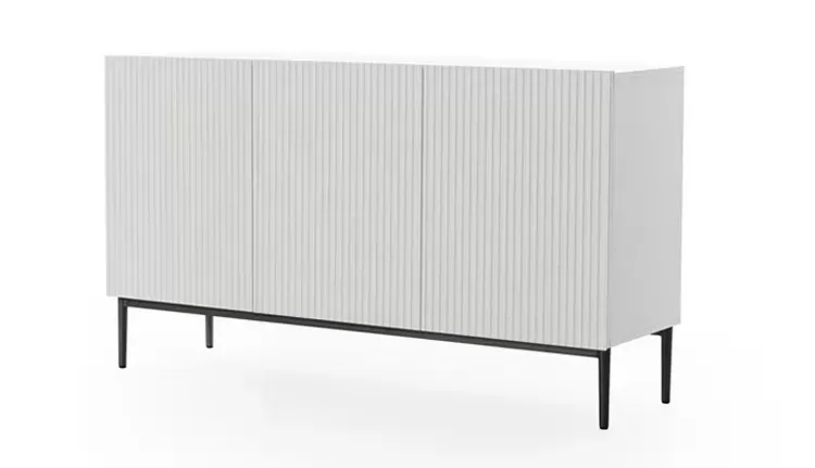 Komoda Nicole 150 cm - biały mat / czarne nóżki - obrazek 5